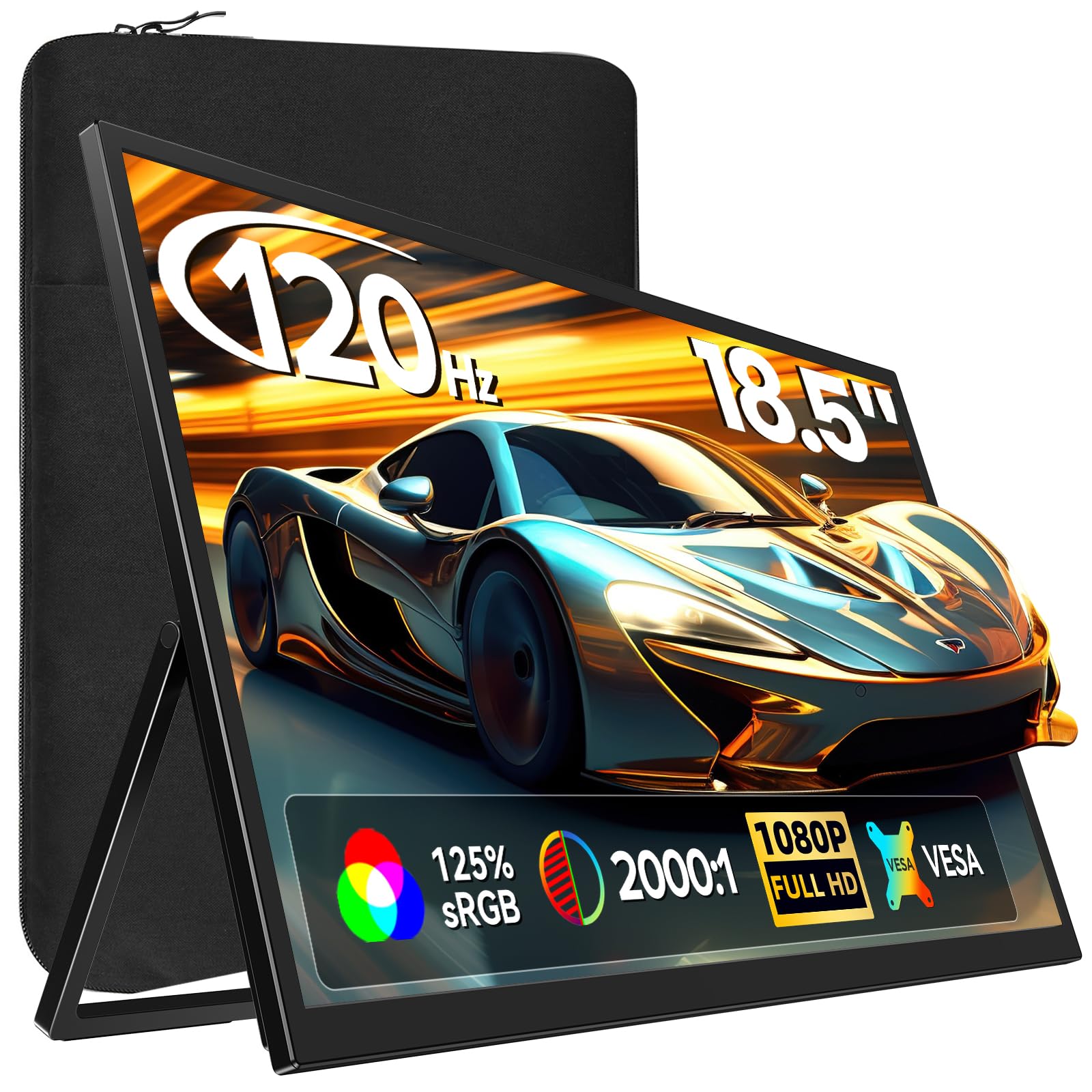 Amazon.co.jp: 18.5インチ モバイルモニター ケース付き : パソコン